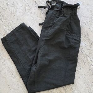 Women's Zara Trousers With Paper Bag Cinch Waist